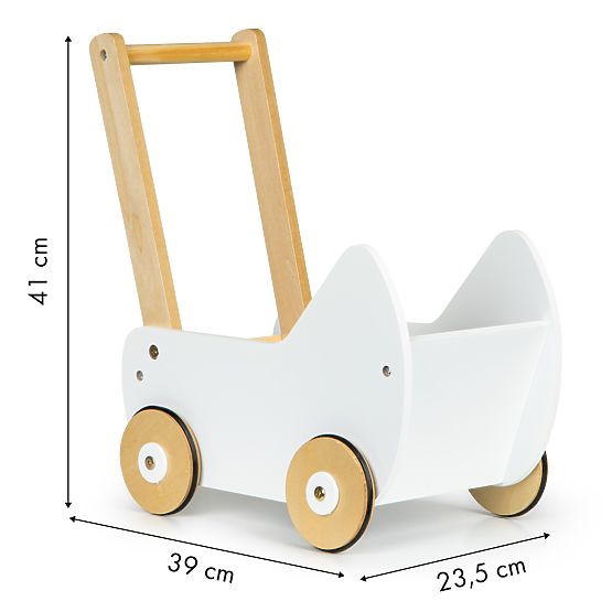 Poussette en bois pour poupées déambulateur ECOTOYS
