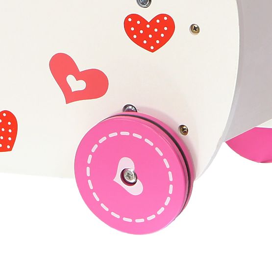 Poussette en bois pour poupées