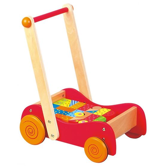 Poussette et insert en bois pour enfants