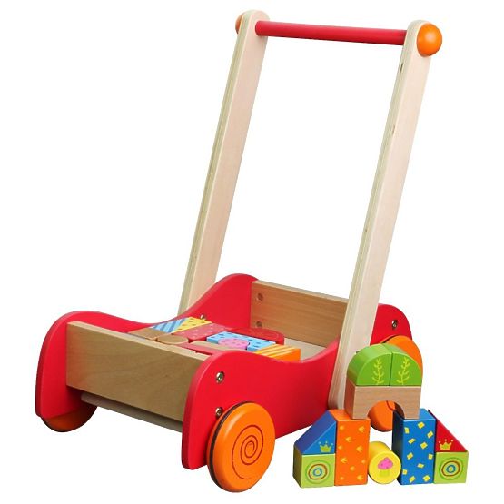 Poussette et insert en bois pour enfants