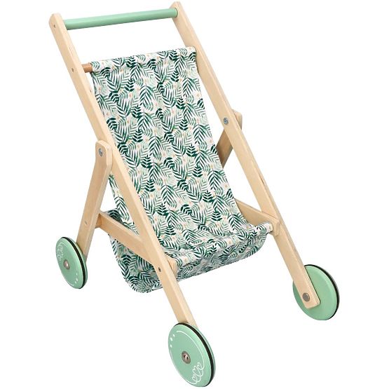 Poussette légère en bois pour poupées