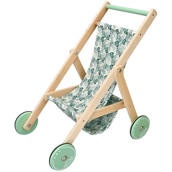 Poussette légère en bois pour poupées