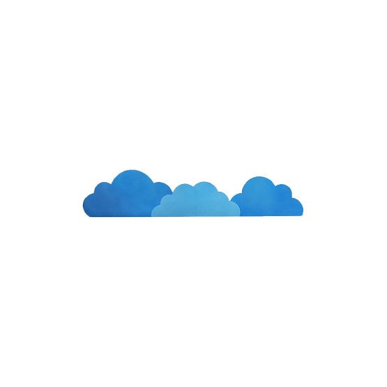 Mousse de protection pour le mur derrière le lit Nuages - bleu