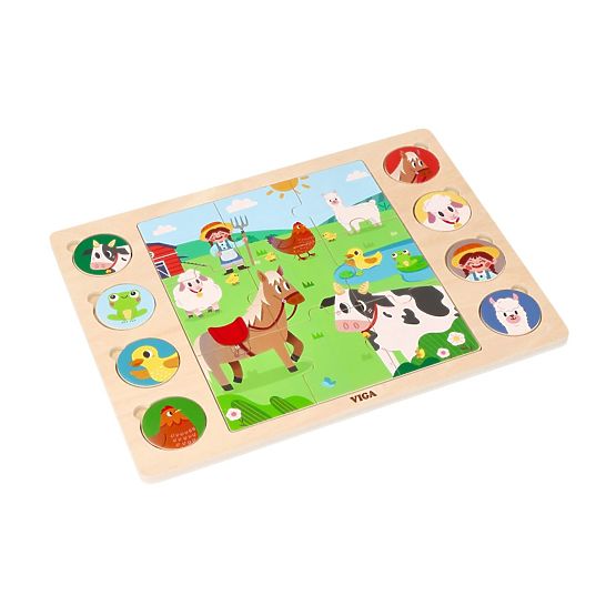 Puzzle 2 en 1 Ferme - jeu d'ombre