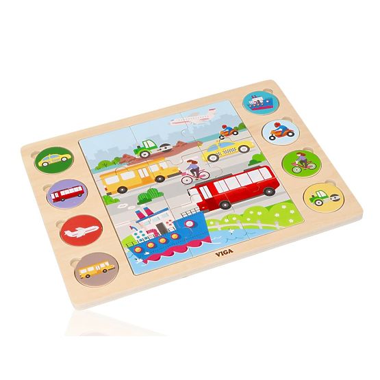 Puzzle 2 en 1 Véhicules - puzzle et jeu trouve l'ombre
