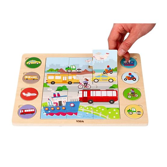 Puzzle 2 en 1 Véhicules - puzzle et jeu trouve l'ombre