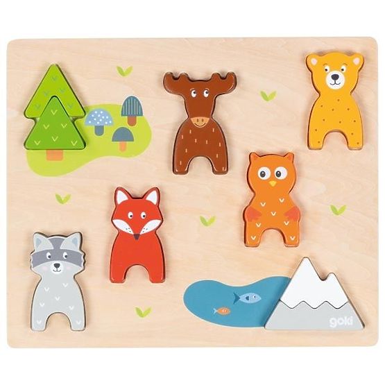 Puzzle 3D animaux de la forêt