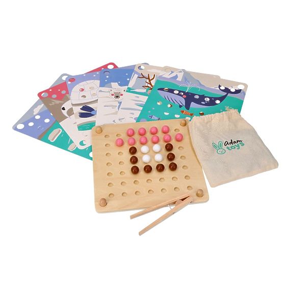 Puzzle avec billes Attrape et assemble les animaux arctiques