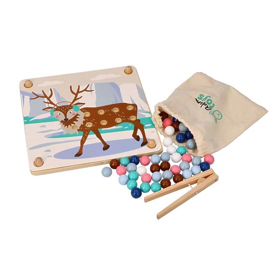Puzzle avec billes Attrape et assemble les animaux arctiques
