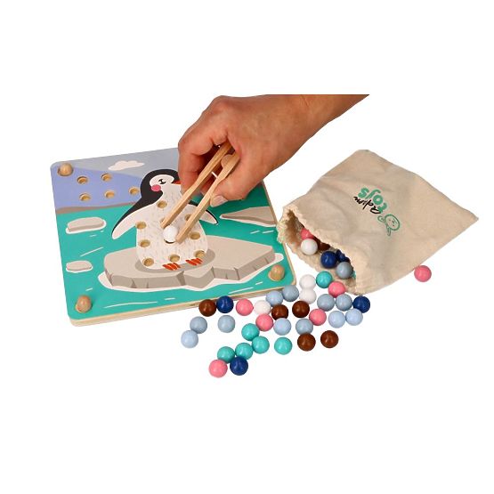 Puzzle avec billes Attrape et assemble les animaux arctiques