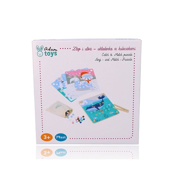 Puzzle avec billes Attrape et assemble les animaux arctiques