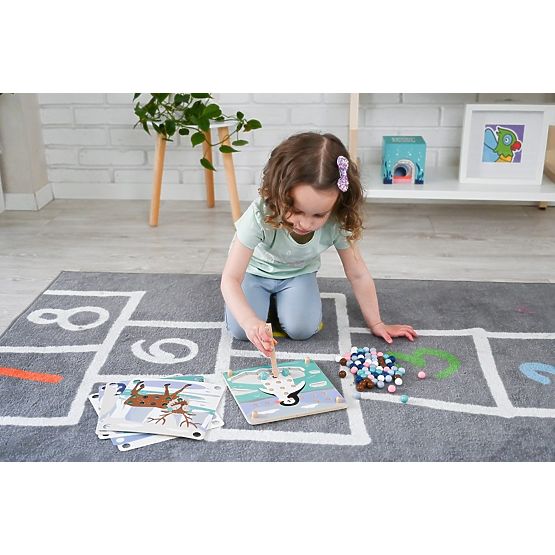 Puzzle avec billes Attrape et assemble les animaux arctiques