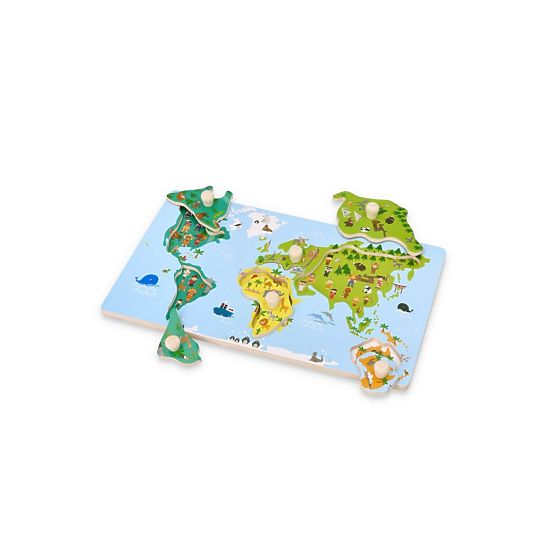 Puzzle avec poignées carte du monde