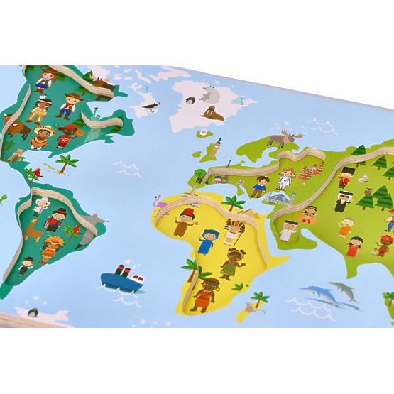 Puzzle avec poignées carte du monde