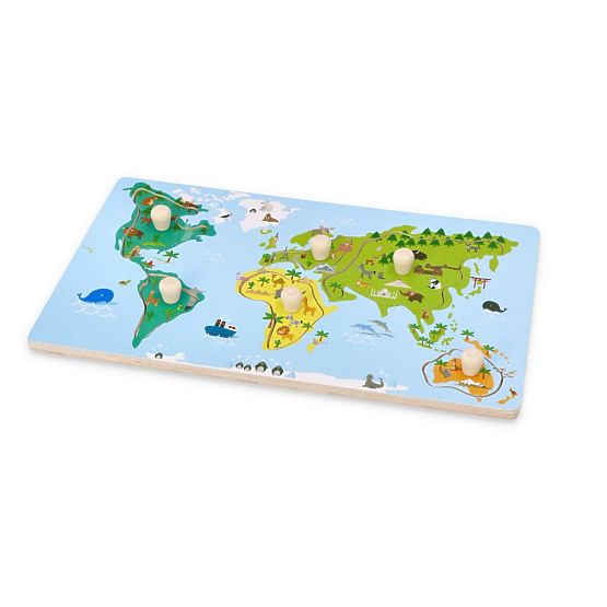 Puzzle avec poignées carte du monde