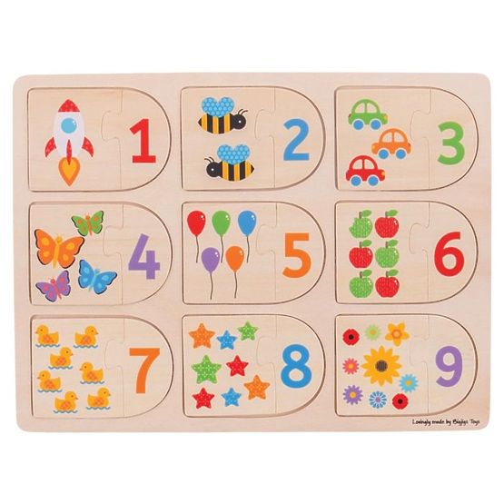 Puzzle Bigjigs - comptage et formes