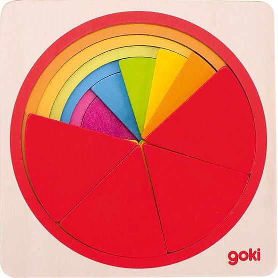 Puzzle cercle pour l'apprentissage des fractions