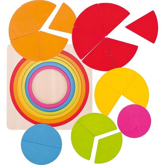 Puzzle cercle pour l'apprentissage des fractions