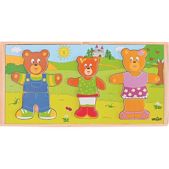 Puzzle d'Habillement Famille Joyeuse d'Ours