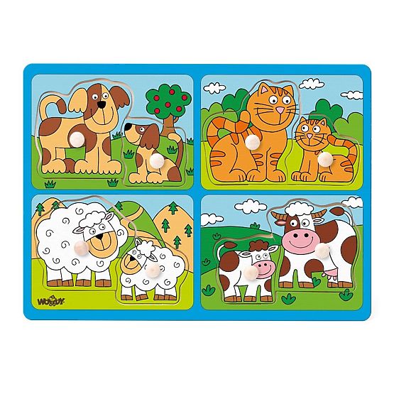 Puzzle de la ferme - animaux avec leurs petits