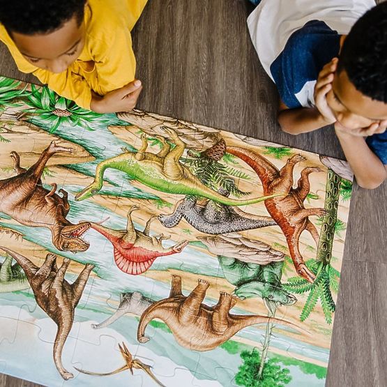 Puzzle de sol dinosaures 48 pièces