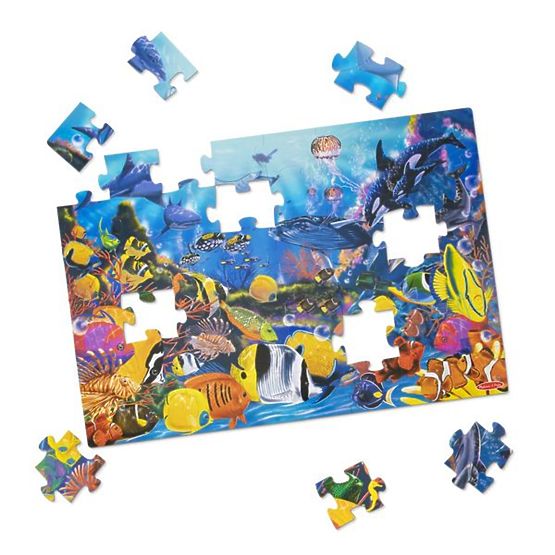Puzzle de sol monde sous-marin 48 pièces