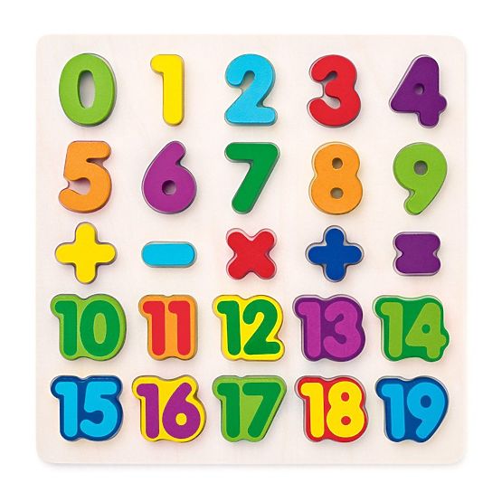 Puzzle en bois avec chiffres