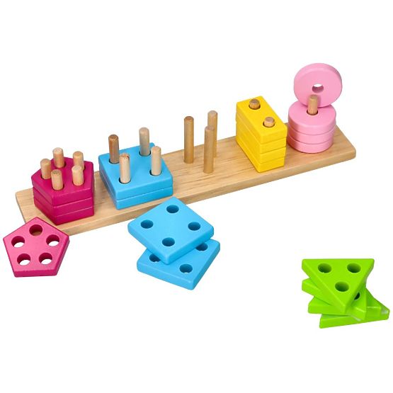 Puzzle en bois Goki - reconnaître les formes