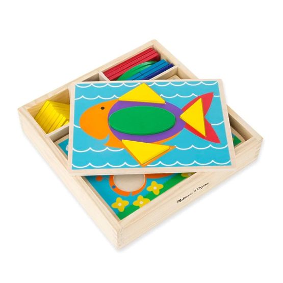 Puzzle en bois - Mosaïque - couleurs et formes