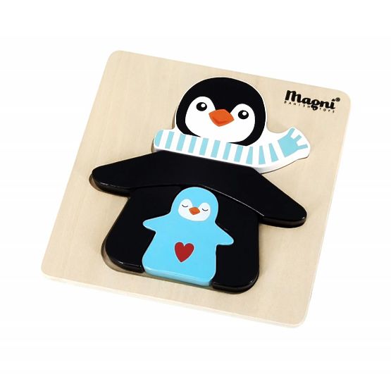 Puzzle en bois Pingouin avec enfants