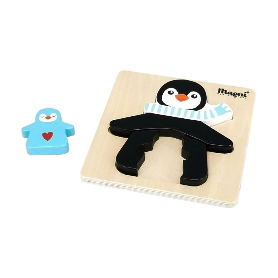Puzzle en bois Pingouin avec enfants
