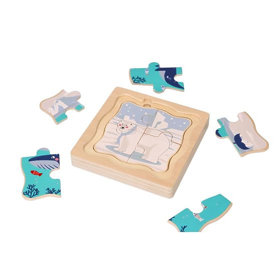 Puzzle en couches Animaux de l'Arctique