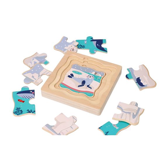 Puzzle en couches Animaux de l'Arctique