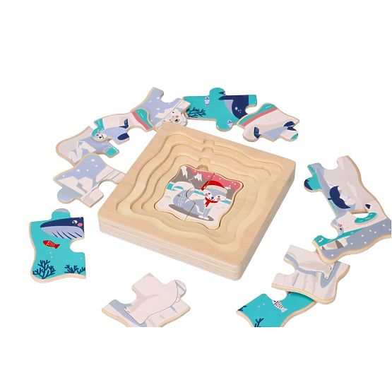 Puzzle en couches Animaux de l'Arctique