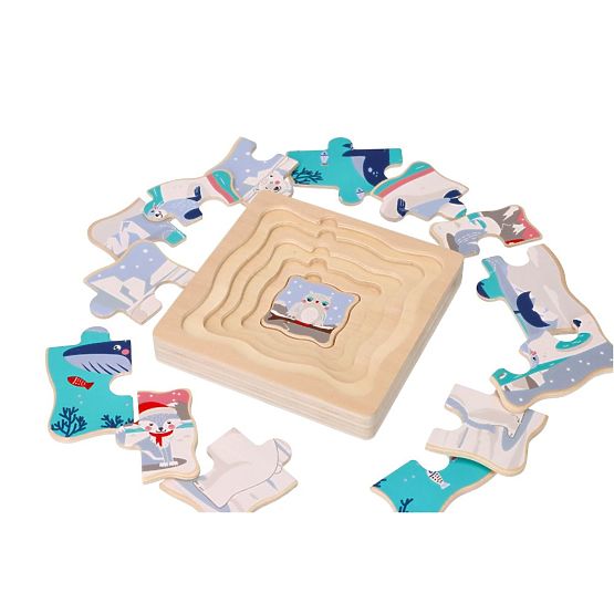 Puzzle en couches Animaux de l'Arctique
