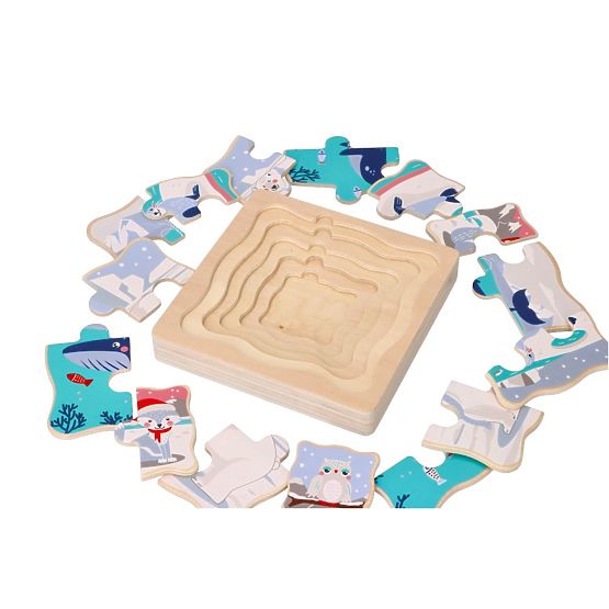 Puzzle en couches Animaux de l'Arctique