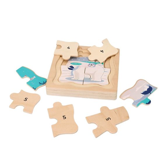 Puzzle en couches Animaux de l'Arctique