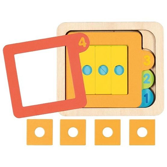 Puzzle en couches formes et chiffres