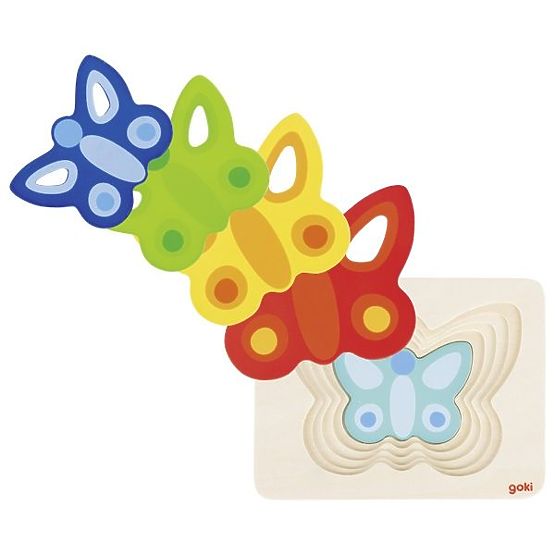 Puzzle en couches papillons