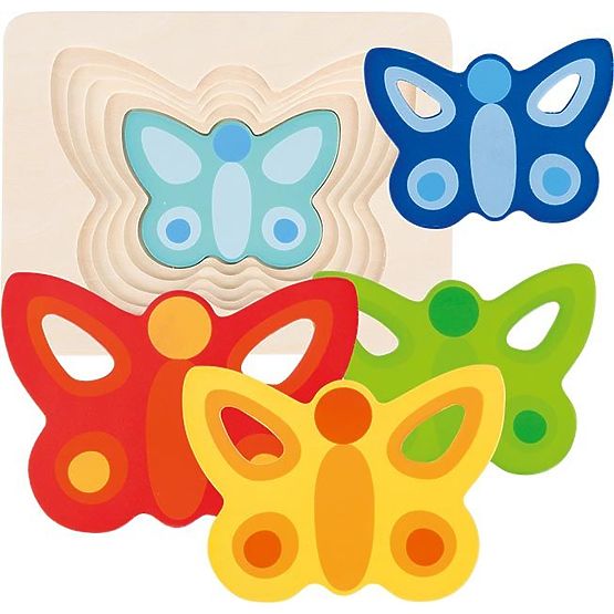 Puzzle en couches papillons