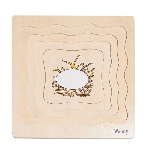 Puzzle en couches sur la vie d'une poule