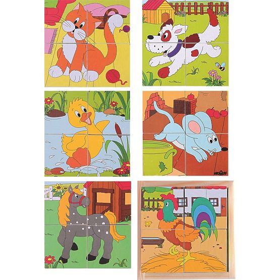 Puzzle en cubes à la campagne