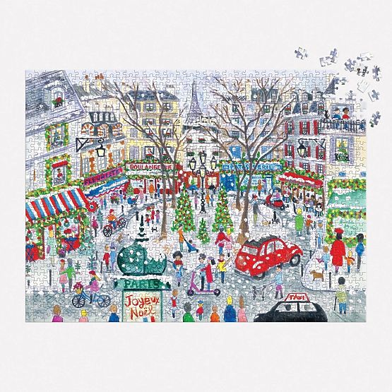 Puzzle en feuille de Michael Storrings Noël à Paris 1000 pièces