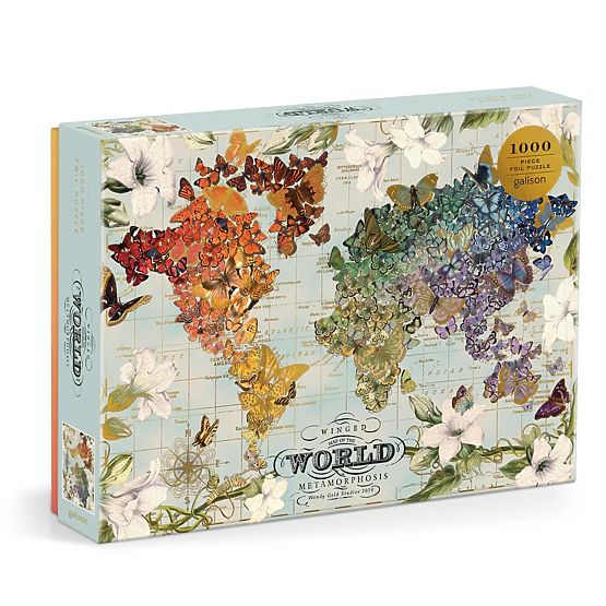 Puzzle en feuille Galison Wendy Gold Métamorphose ailée 1000 pièces