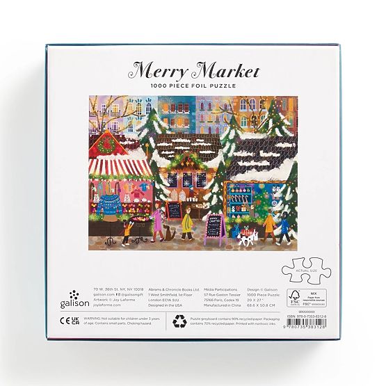 Puzzle en feuille Joy Laforme Marchés de Noël 1000 pièces