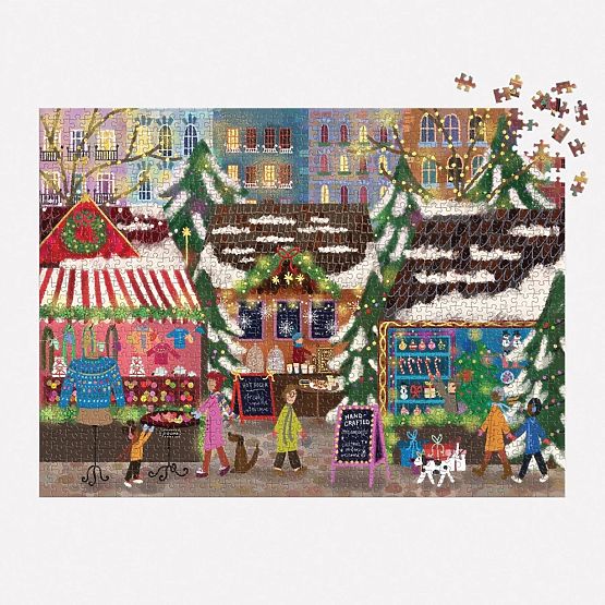 Puzzle en feuille Joy Laforme Marchés de Noël 1000 pièces
