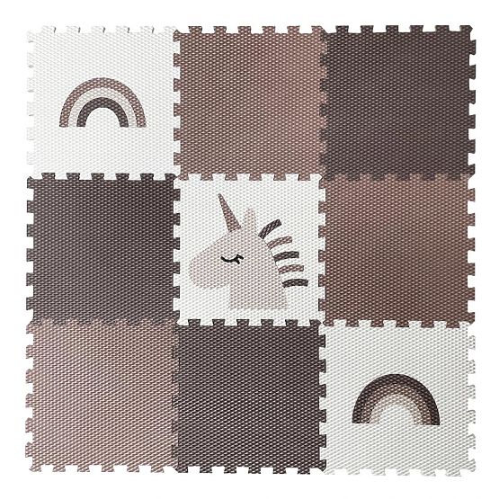 Puzzle en mousse 9 pièces - licorne et arc-en-ciel