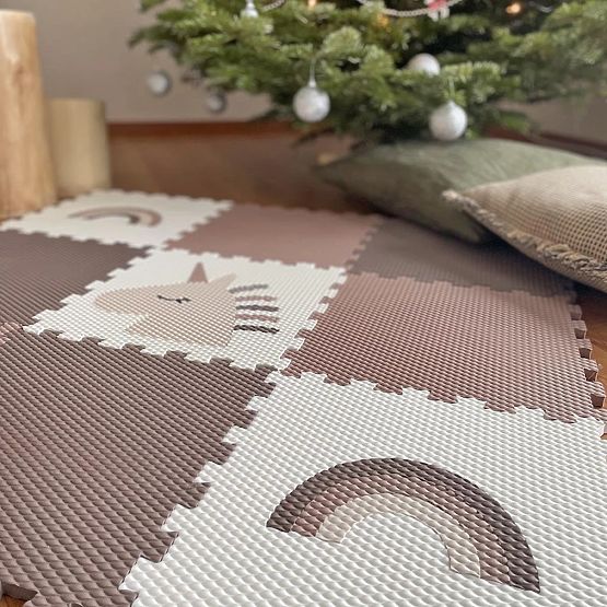 Puzzle en mousse 9 pièces - licorne et arc-en-ciel