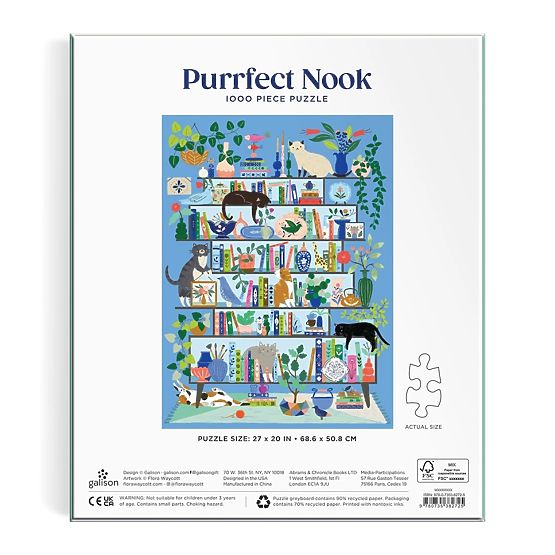 Puzzle Galison Bibliothèque de Chats 1000 pièces