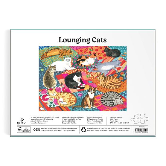 Puzzle Galison Chats Paresseux 1000 pièces